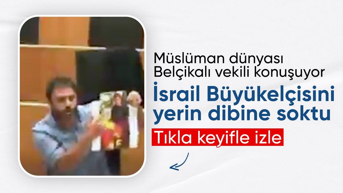 Belçikalı vekilden, İsrail Büyükelçisi’ni yerin dibine sokan konuşma