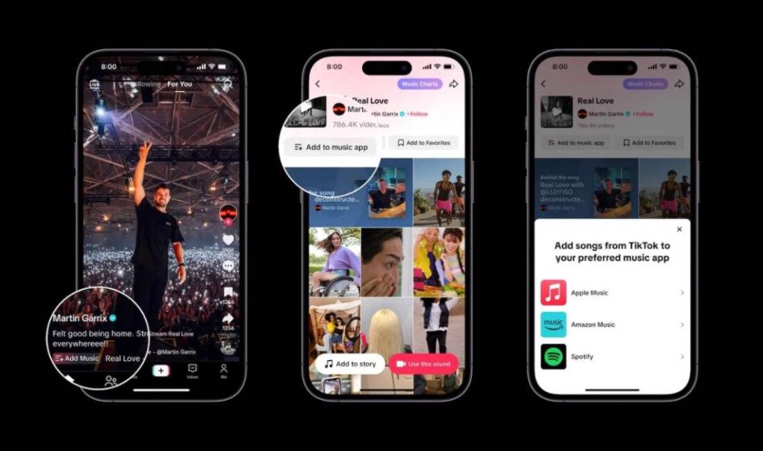 TikTok, Spotify ve Apple