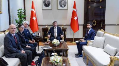 ANKARA / TEKHA Cumhurbaşkanı Yardımcısı Cevdet Yılmaz, İsviçre’nin Ankara Büyükelçisi