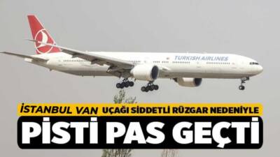 Van’da etkili olan kuvvetli rüzgar, hava ulaşımını olumsuz etkiledi. Bazı