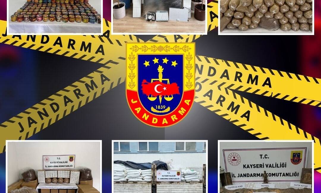 KAYSERİ / TEKHA Kayseri İl Jandarma Komutanlığınca, adli makamlardan alınan