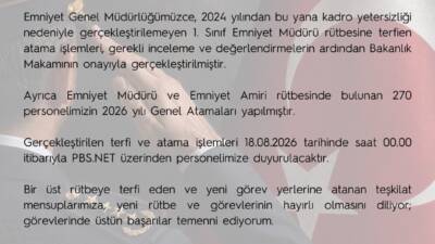 ANKARA / TEKHA Emniyet Genel Müdürlüğü bünyesinde 2024 yılından bu