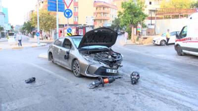 İstanbul’un Kartal ilçesinde meydana gelen trafik kazasında, kontrolden çıkan otomobil