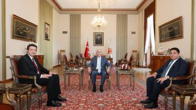 Türkiye Büyük Millet Meclisi (TBMM) Başkanı Numan Kurtulmuş, Saadet Partisi