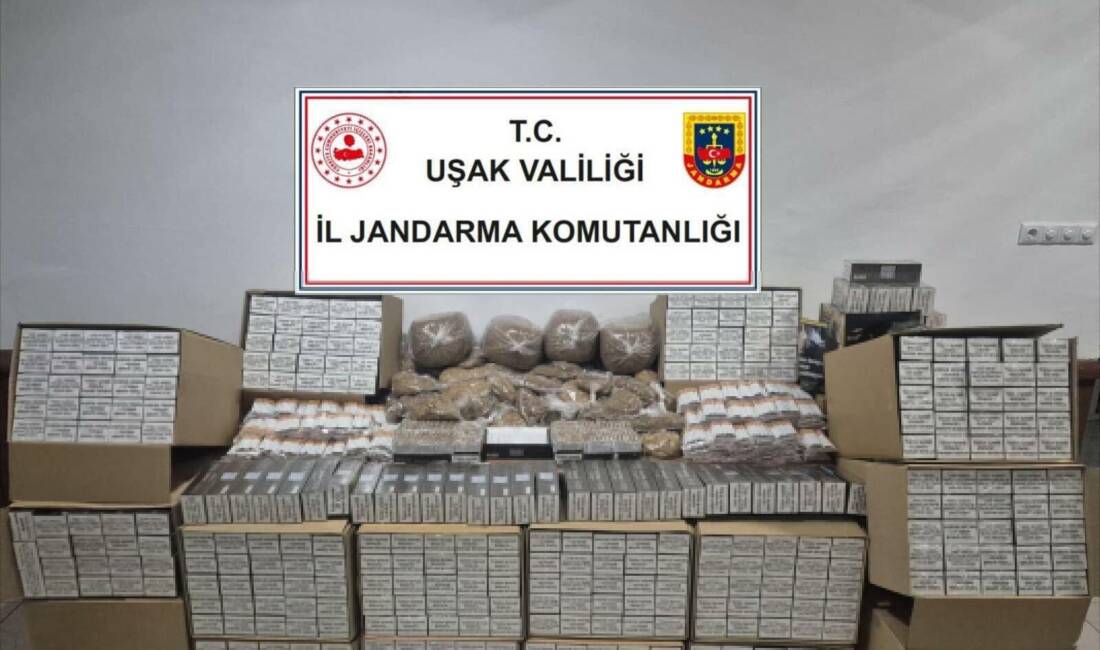 UŞAK / TEKHA Uşak’ta jandarma ekiplerinin iki adrese gerçekleştirdiği operasyon